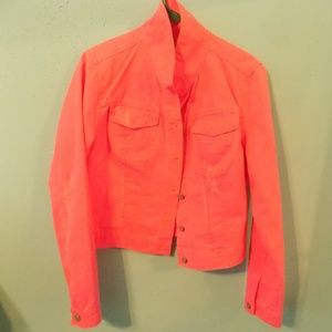 Pre-ripped Pink Jean Jacket